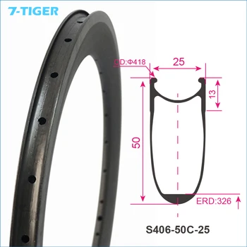 

7-tiger bike 406 carbon 3k matt carbon finish 20' 406 carbon bmx bicycle rims 50mm depth 25mm width
