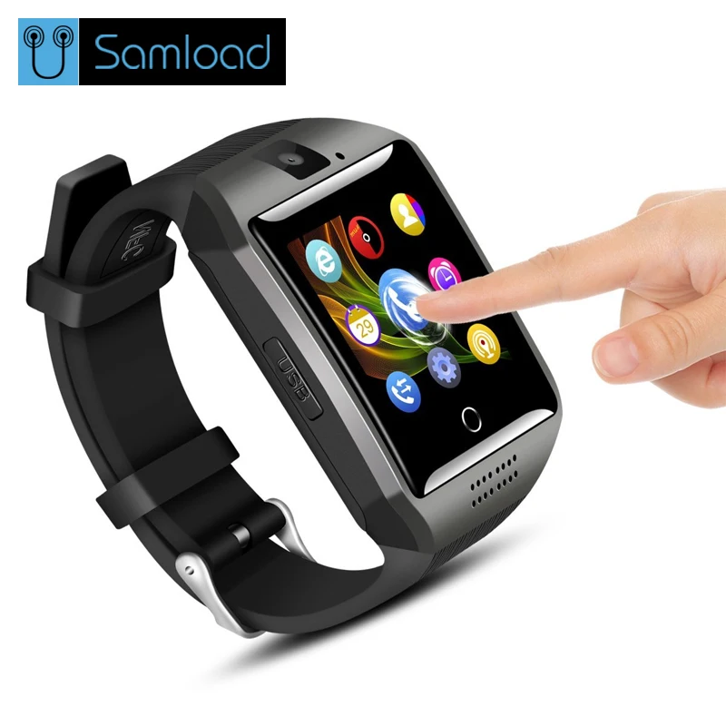 

Samload Bluetooth Smart Watch Q18 With Camera Support Facebook Whatsapp Twitter Sync SMS Smartwatch SIM TF Card For IOS Android