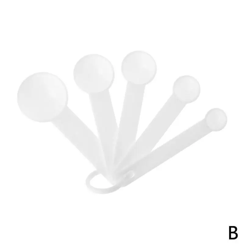 5 шт./компл. мерная ложка белого цвета: черный, фиолетовый, Пластик ...