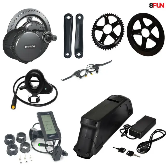 Best price at $827 Cheap Bafang BBS02 48V 750W electric bike motor 8Fun mid drive electric bicycle conversion kit with 48v 10.4ah li-ion battery