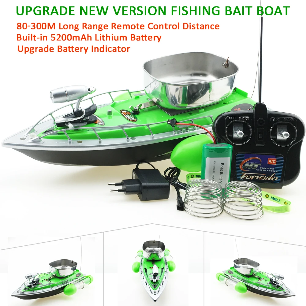 

1 Piece Fishing Boat 80-300m Long Distance Remote Control Fishing Bait Boat Fishing Feeder Lure Carrier Thrower Max Speed 40km/h