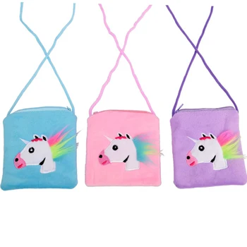 

New 4colors Unicorn Kids Shoulder Coin Bag Baby Girls Mini Messenger Bag Cartoon Boys Small Coin Purse Children Handbags