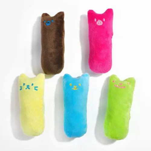 Funny Cute Pet Kitty Cat Soft Plush Toys Sound Squeaky Chew Interactive Cat Toy Gifts Pet Kitten