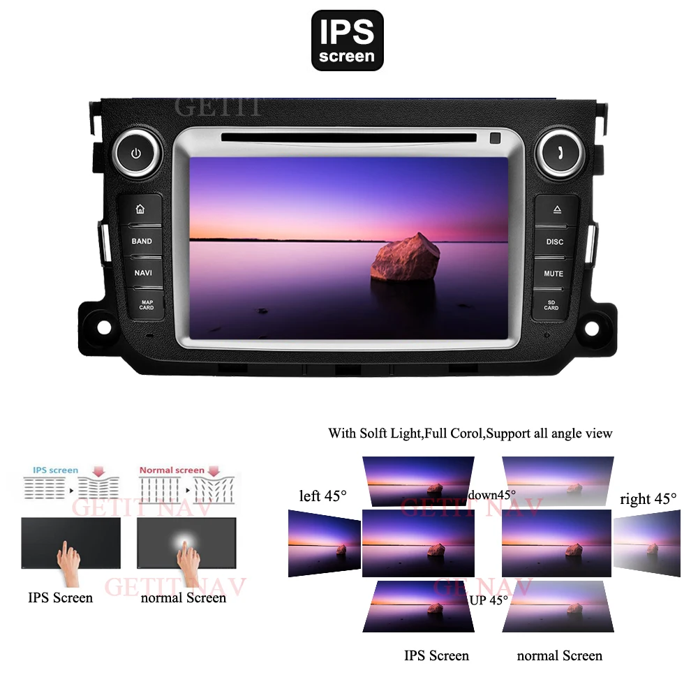 Top Android 9.0 Car DVD Player For Mercedes Benz Smart 2012 2013 2014 2015 2 Din Car Radio Multimedia GPS Navi Stereo WIFI 3