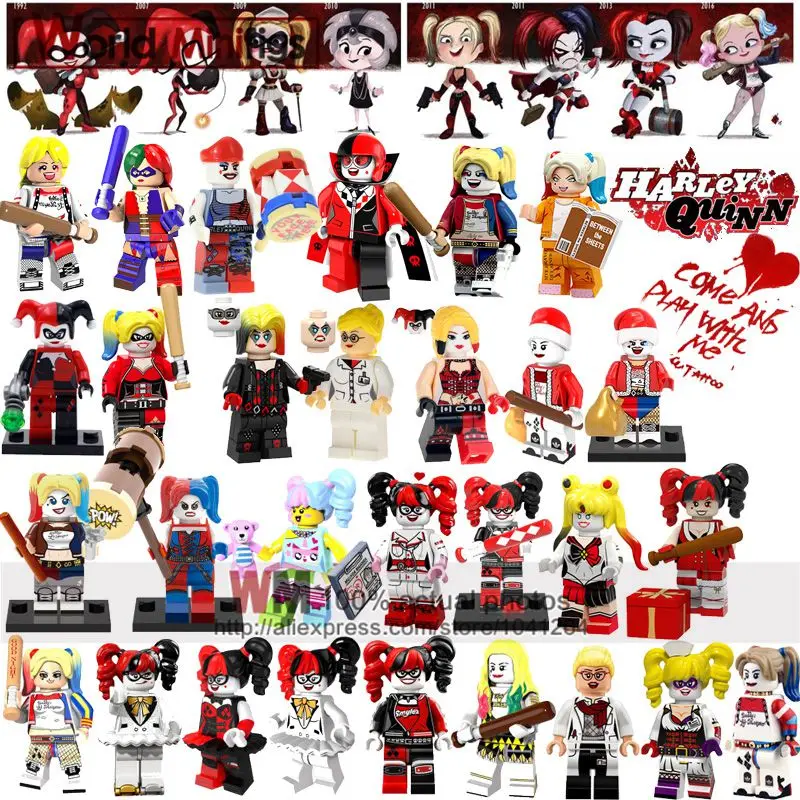 

For captain Marvel Ation Movie Harley Quinn endgame Figure Building Blocks Model Toy for Children