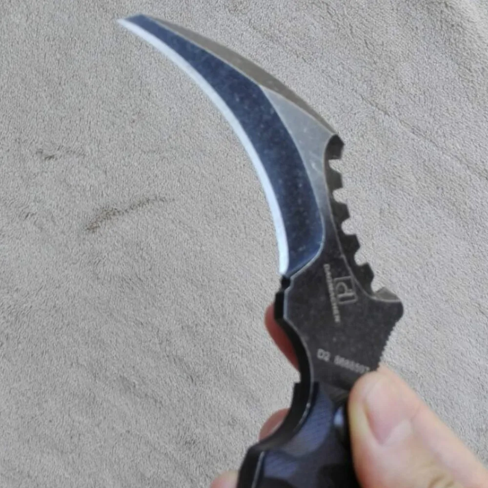 Тактический нож Karambit для кемпинга, выживания, охотничьи ножи, многофункциональные инструменты D2 лезвия, охотничьи ножи в подарок