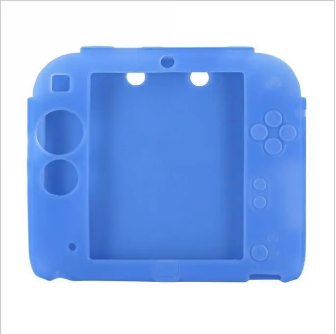 Ультра тонкий мягкий из силиконового геля, защитный чехол для nintendo 2DS игровая консоль защитная кожа оболочка протектор - Цвет: Blue