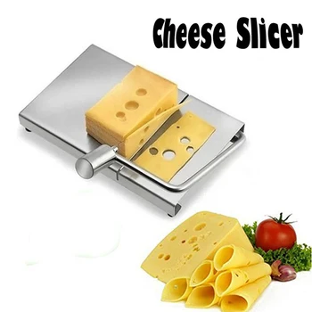 

1pcs Wire Cutting Cheese Slicer Cutter Kitchen Stainless Steel Board Butter Cutter Cheese Slice Cheese Cutting Knife