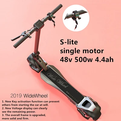 Mercane WideWheel, двухмоторный умный электрический самокат, складное широкое колесо, 48 В, 500 Вт, Двухколесный самокат, скейтборд - Цвет: 2019 Slite