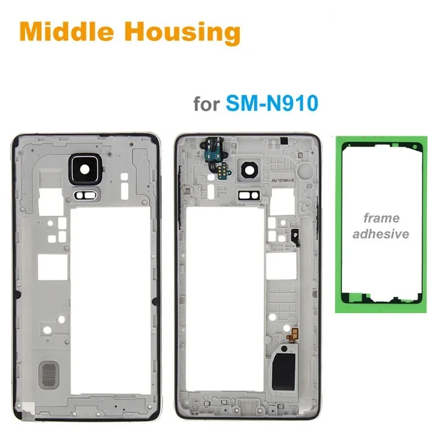 

Middle Frame Housing Bezel Chassis for Samsung Galaxy Note4 N910F with Adhesive tape
