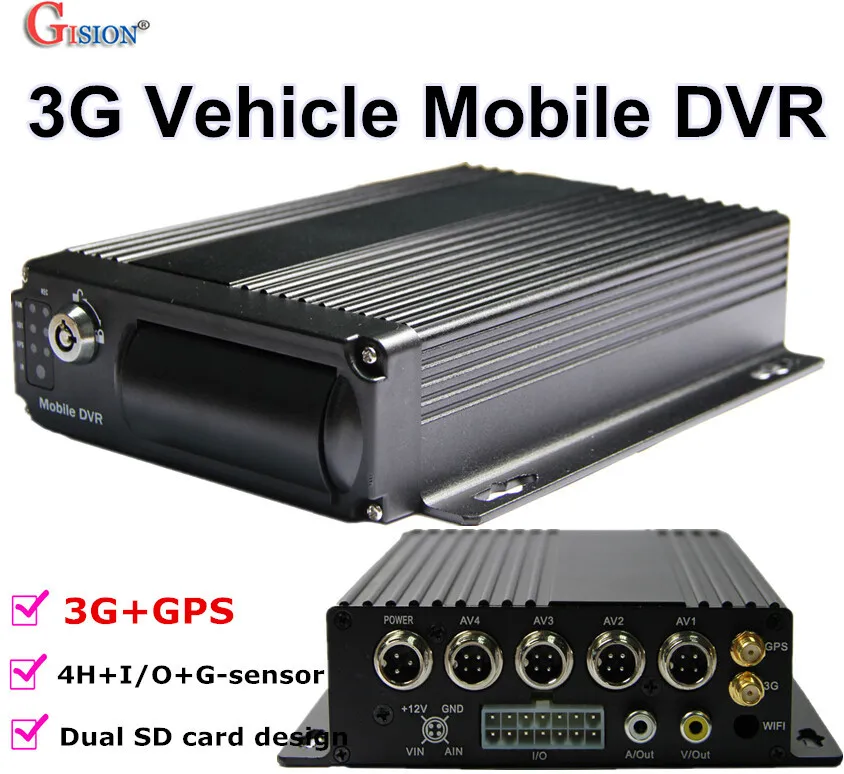 Free DHL GS 8303G 3G GPS Mobile DVR H 264 4CH Real time GPS Track I