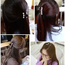 Заколки для волос с жемчугом черные заколки для волос большие шпильки для девочек зажимы для волос Головные уборы Аксессуары для укладки волос