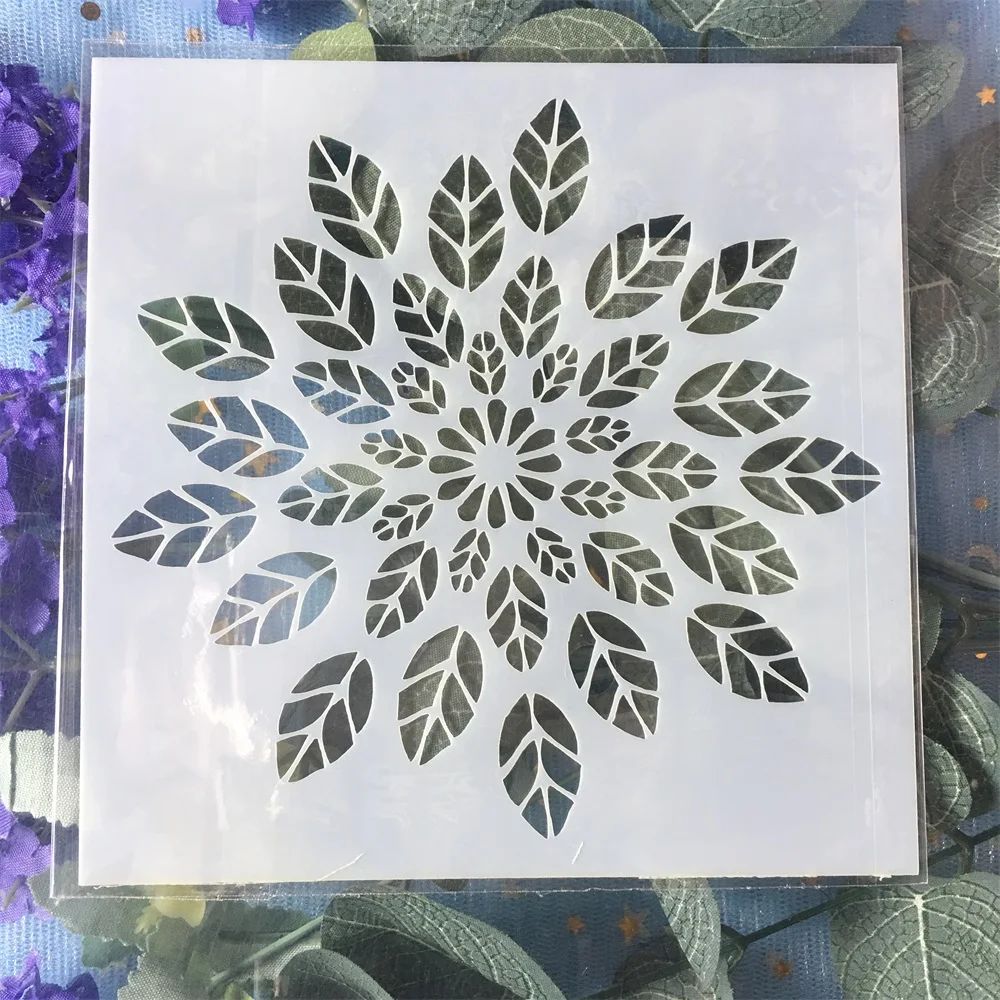 

New 13cm Leaves DIY Craft Layering Stencils Wall Painting Scrapbooking Stamping Embossing Album Card Template