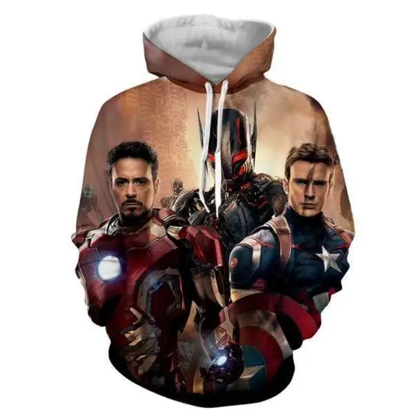 2019 New 3D printing Marvel comics movie print Avengers Endgame Superhero Hoodie men women sweatshirt series Cosplay Costume