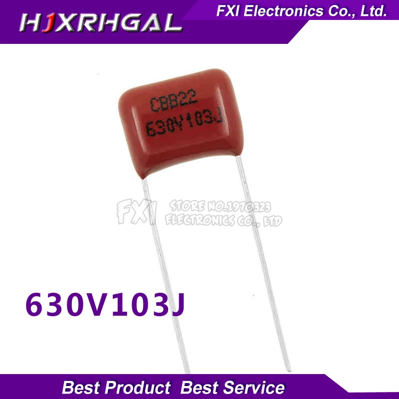 

20PCS 630V103J 0.01UF Pitch 10MM 10NF 630V 103 CBB Polypropylene film capacitor new