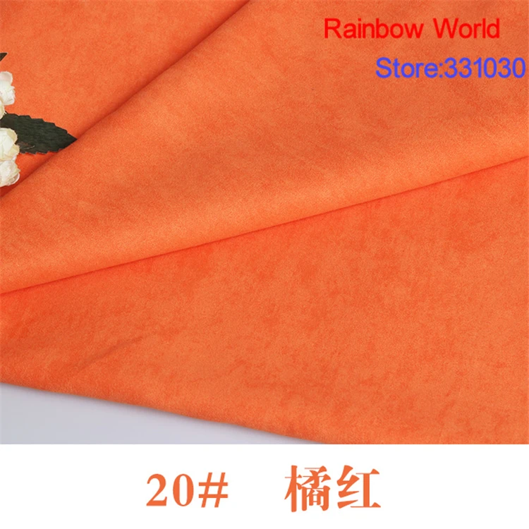 20# оранжевый тонкий замшевый материал для шитья дивана, подушки, сумки, юбки, пальто, шляпы, обуви(50*150 см