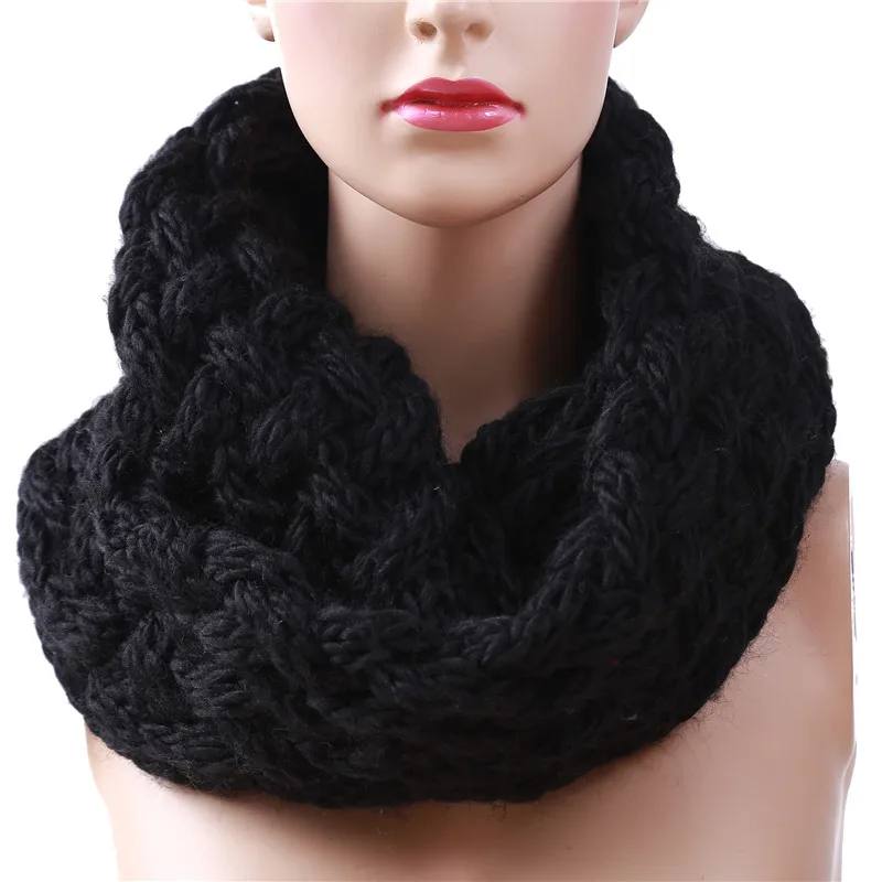 Женский вязаный шарф кольцо зимний теплый 2021|bufandas cuellos|knit infinity scarfring scarf women |