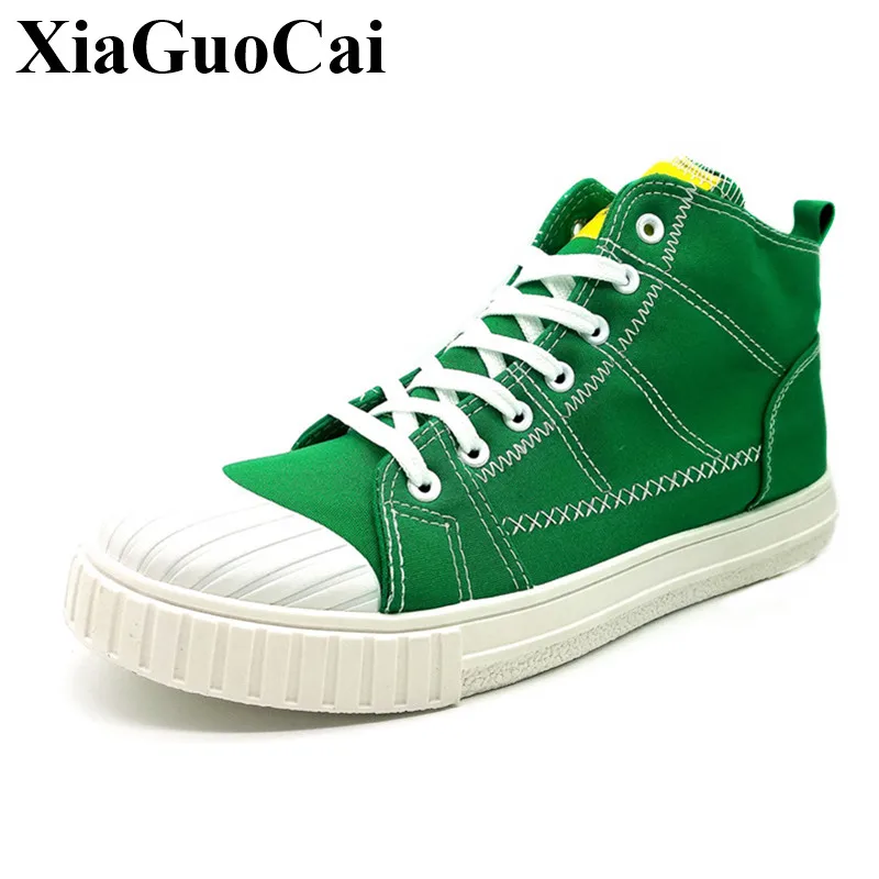 New Canvas Shoes Men High Top Lace-up Flat Casual Shoes for Autumn&winter Fashion Solid Breathable Anti-skid Shell Toe Sneakers New Canvas Shoes Men High Top Lace-up Flat Casual Shoes for Autumn&winter Fashion Solid Breathable Anti-skid Shell Toe Sneakers