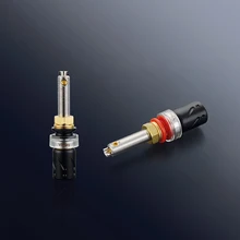 Free shipping 4pcs Viborg BP613R Pure copper Rhodium plated binding post hifi amplifer Long speaker terminal