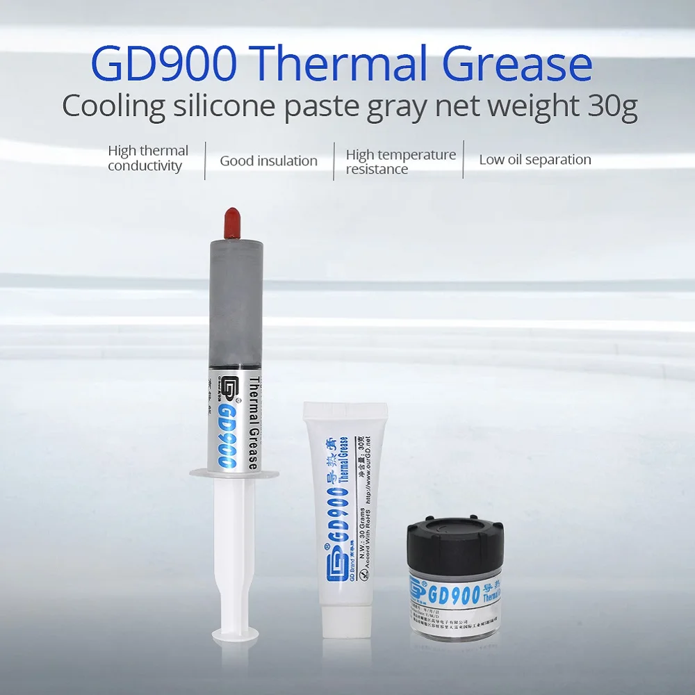 

TISHRIC 30g GD900 Heatsink Plaster Thermal Paste CPU GPU Conductive Grease Compound Glue Adhesive Silicone for Processor Cooler