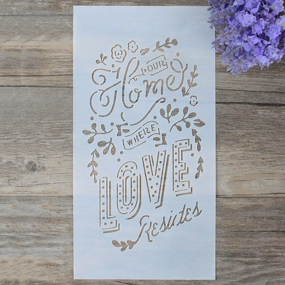 DIY Craft Layering Home Love Stencils For Walls Painting Scrapbooking