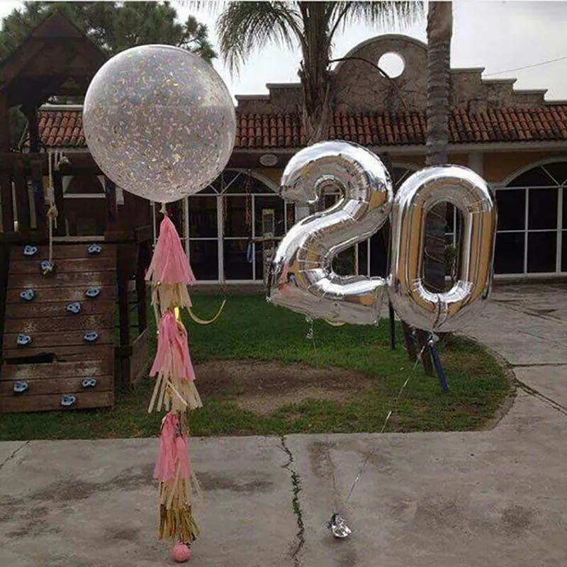 2 шт 32 или 40 дюймов с днем рождения 20 фольгированные воздушные шары розовое золото номер 25 лет вечерние украшения для мальчиков и девочек