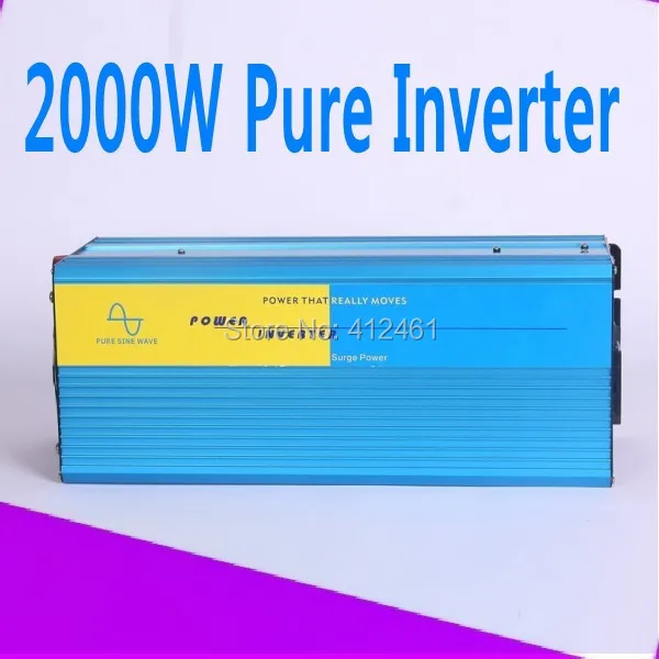 

Free shipping Solar Power Inverter 2000W 12V 220v Pure Sine Wave Solar Power Inverter for home Free Shipping