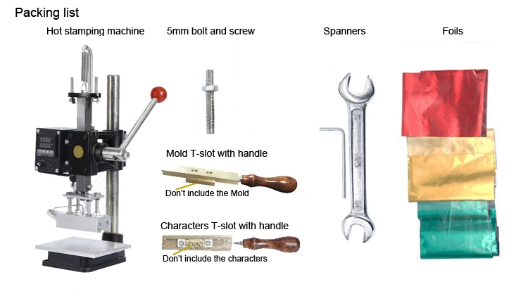 5*10 см 500 Вт ручной T-слот горячего тиснения инструмент 220 В кожа Бумага PU ПВХ инструмент для тиснения, руководство золото тиснения