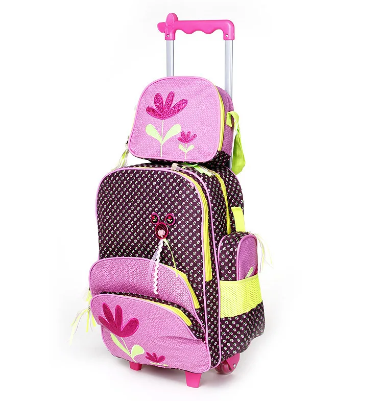 Детские Сумки на колесиках, школьный рюкзак с колесиками, детский дорожный рюкзак на колесиках для девочек, дорожная сумка, чемодан на колесиках, рюкзаки