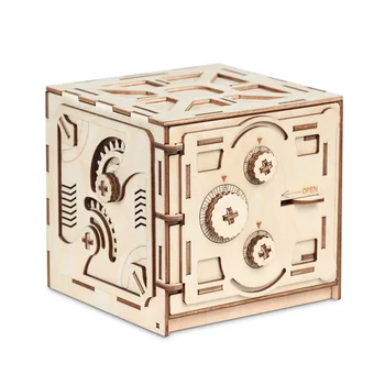 

Wooden Mechanical Model 3D Puzzle Password Locker Educational Toys DIY Gift For Kid Famlily