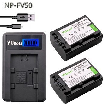 

2x NP-FV50 NP FV50 Camera Battery&LCD USB Charger for SONY HDR CX390 290E PJ510 820E 790E 660E XR260 CX700E NP-FV30 NP-FV40 70