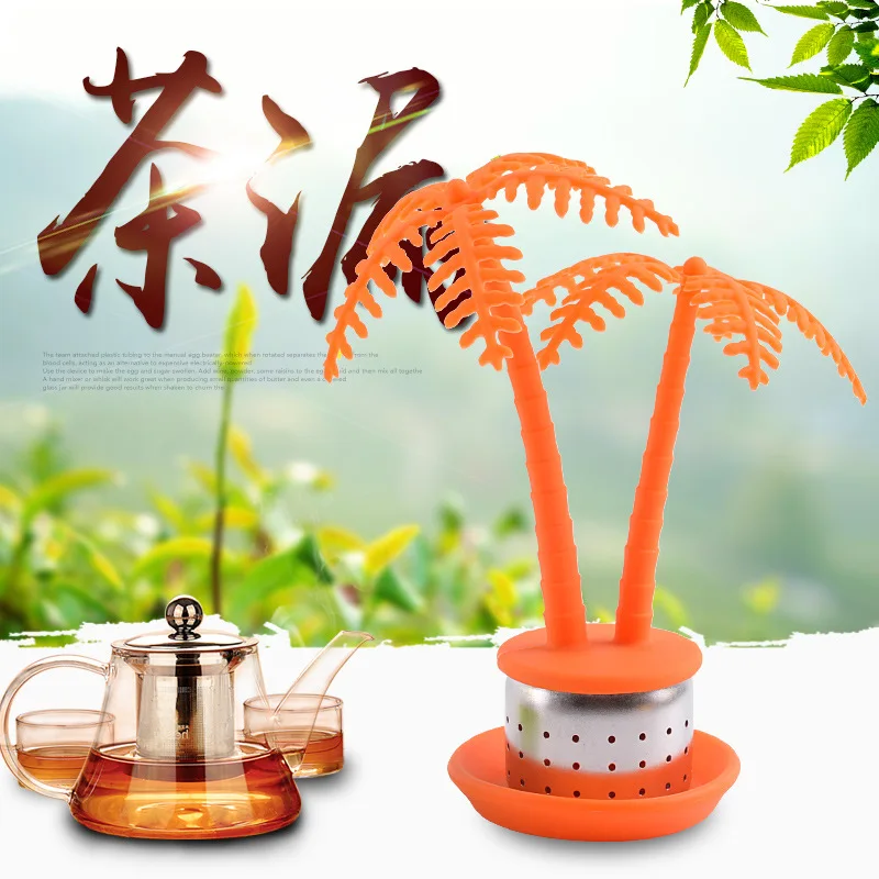 

50pcs Coconut Tree Tea Infuser for Mugs and Teapots Filter Loose Leaf Leaves Mesh Ball Tea Infuser Filter Teaware