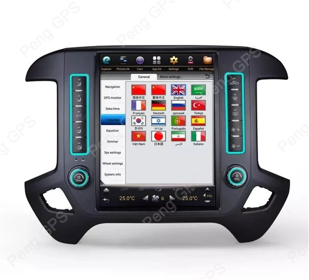 Tesla вертикальный экран для Chevrolet Silverado GMC Sierra 2014 2018 Android dvd плеер мультимедиа