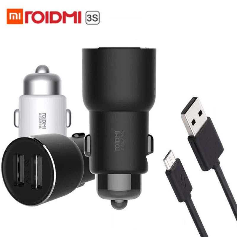 

ROIDMI 3S Bluetooth Car Charger 5V 3.4A Wireless Dual USB Charger Music Player Radio Adapter For iPhone Xr 7 8 Plus Phone Cable