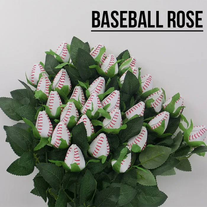 Бейсбол Софтбол спортивные бутоны розы - Цвет: baseball