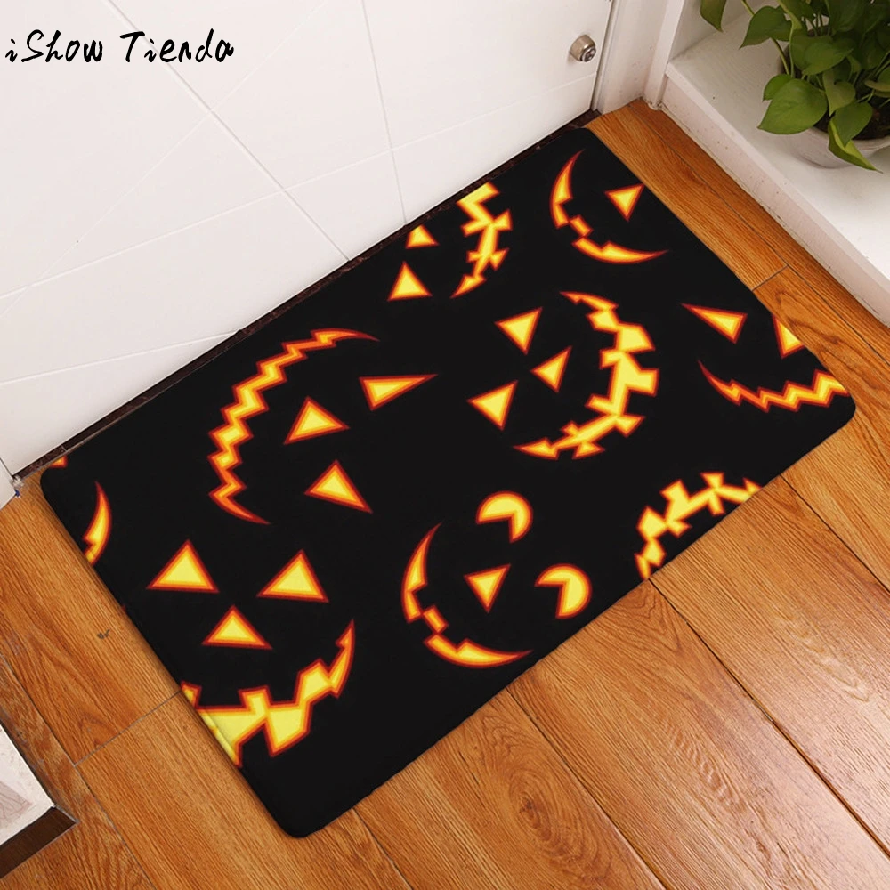 Halloween Home Non Slip Door Floor Mats Hall Rugs Kitchen Bathroom Carpet Outdoor Rugs