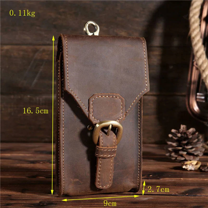 

UMIDIGI F1 Play Genuine Leather Mobile Phone Cover UMIDIGI F2 Case Pocket Hip Belt Pack Waist Bag Father Gift Doogee N20 Y9 Plus