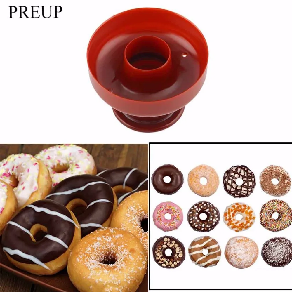 

PREUP DIY Tool Doughnut Donut Maker Cutter Mold Desserts Bakery Baking Cookie Mould For Kids Breakfast Food -Grade Plastic