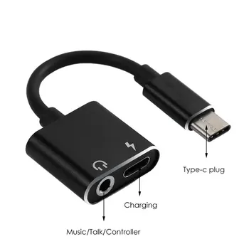 

Universal USB C Fast Audio Convertor Headphone Jack Type-C To 3.5 Mm Adapter 2 In 1 Charging Cable Headset Splitter