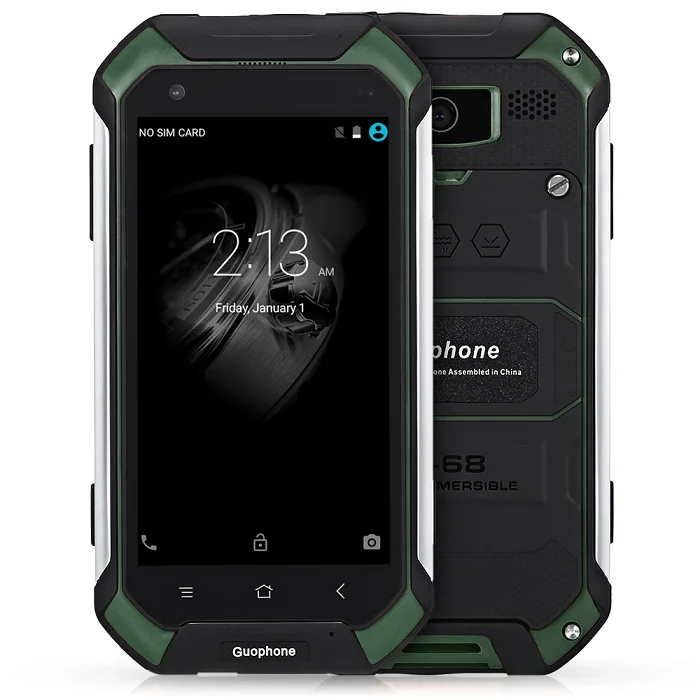 Guophone V19 IP68 Водонепроницаемый Android мобильный телефон 8MP MT6580 четырехъядерный 2GB+ 16GB 4,5 ''пылезащитный ударопрочный 3g смартфон 4500mAh - Цвет: Зеленый