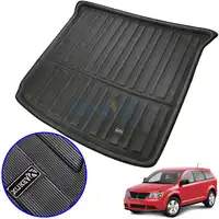 ด้านหลัง Trunk Boot Liner Cargo Mat ถาดพรมโคลน Kick Protector สำหรับ Dodge Journey สำหรับ Fiat Freemont 7-Seater 2009 -2018
