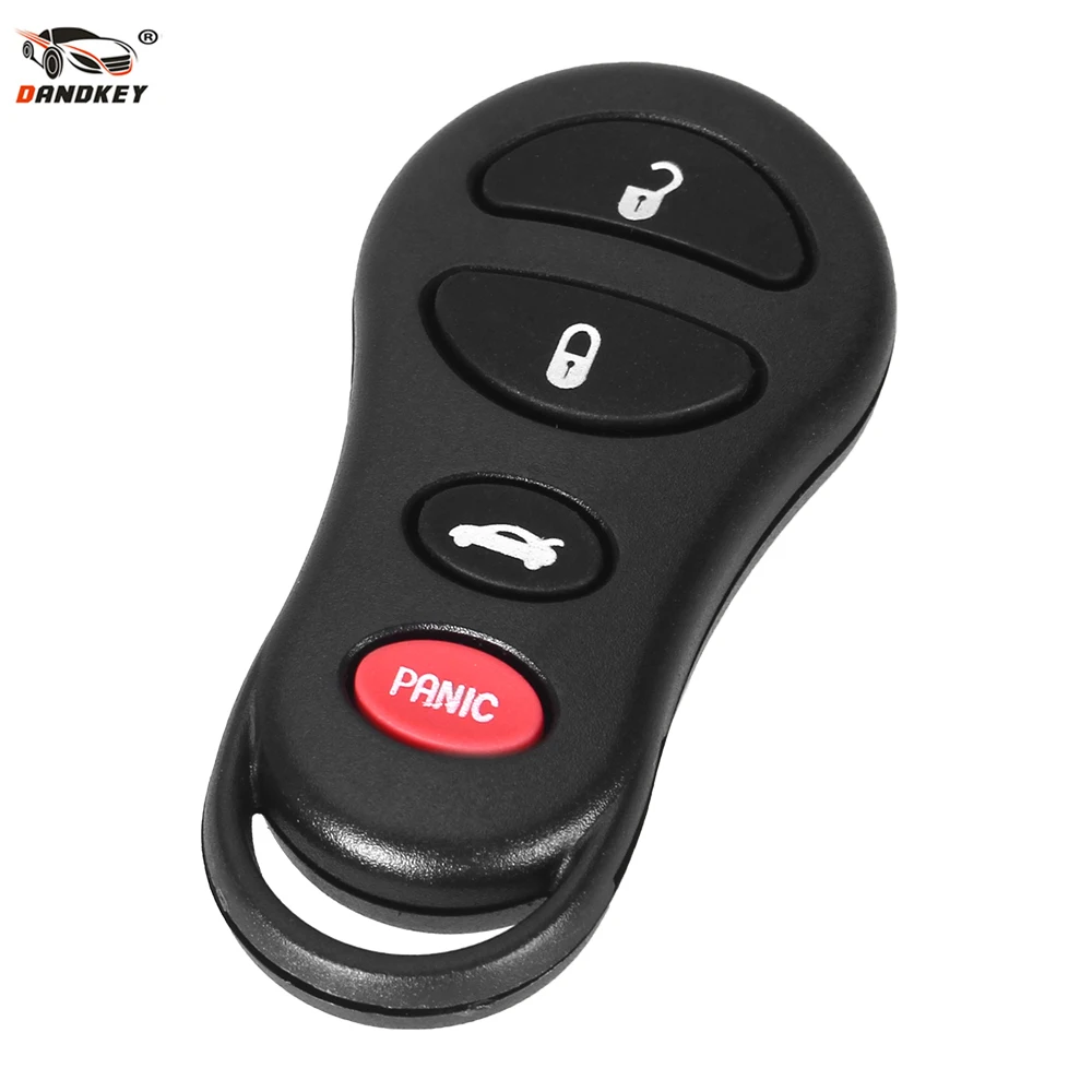 

DANDKEY Remote Car Key Blank Case Cover Replacement For Chrysler Sebring Jeep Liberty Dodge Transmitter 4 Buttons Fob Shell