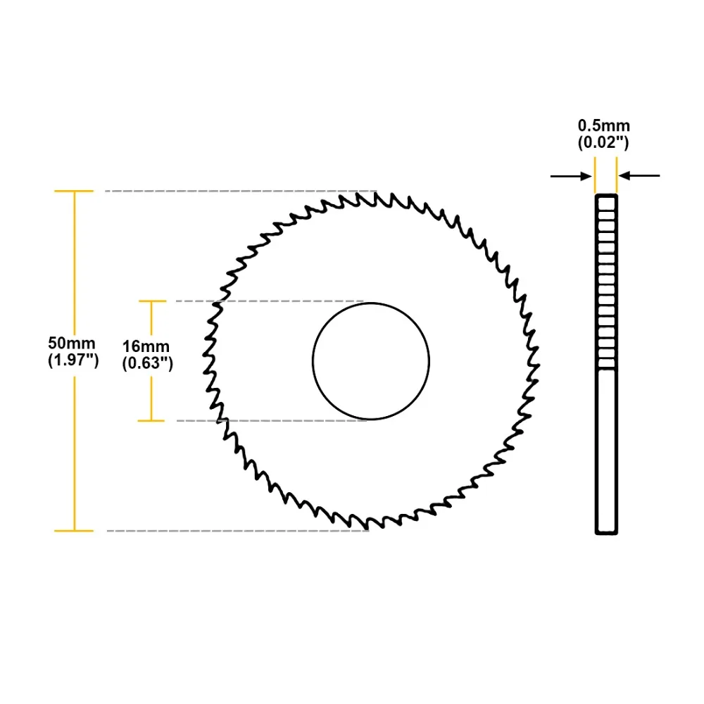 Uxcell 1 шт. 50 мм дисковая пила из высокопрочной стали 72 зуб кольцевая режущая колеса 0,3/0,4/0,5/0,6/0,8/1/1,5/2/2,5/3 мм толщиной w 16 мм беседка