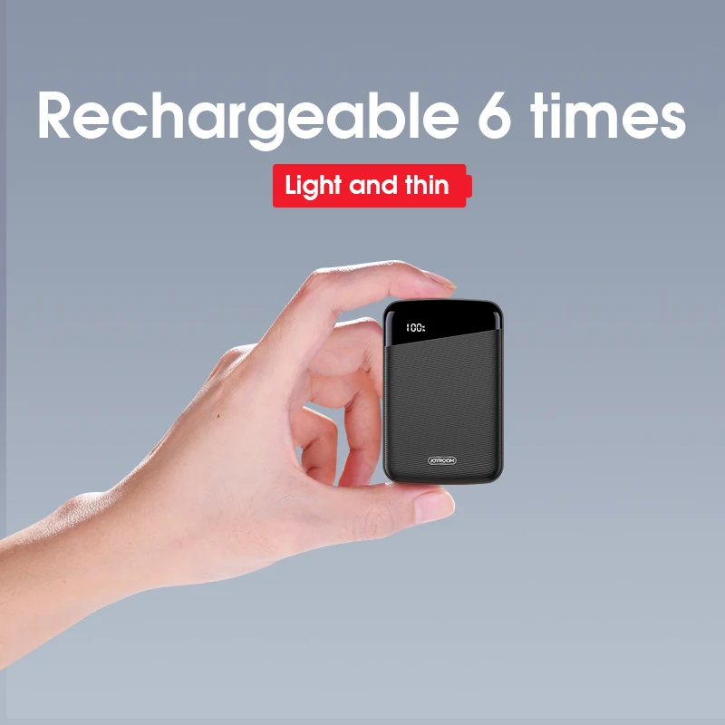 10000mAh Slim Mini Power Bank Dual USB LED Display Ultra-thin Powerbank Portable External Battery Pack Charger For Mobile Phone