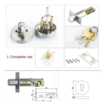 

Mortise Interior Door Lock Set invisible hiding door bedroom thumb turn