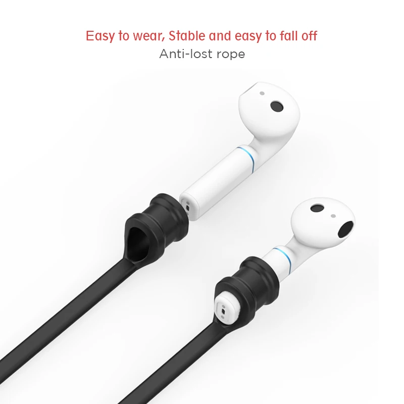 

For Huawei FlyPods For Xiaomi Air Silicone Earphone Rope Holder Cable Wireless Bluetooth Headphone Anti-Lost Neck Strap Cord