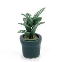 AINY-1/12 зеленый шар растение кукольный домик Миниатюрный садовый аксессуар