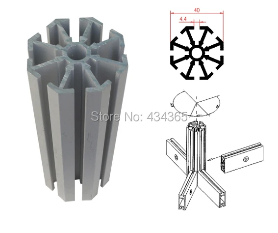 

Exhibition standard booth alumium profile 8-way upright extrusion S100