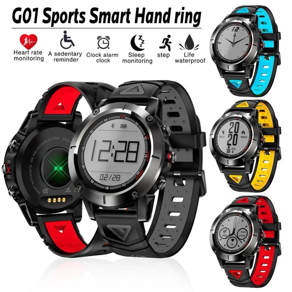 

Timethinker G01 Smart Watch Men Outdoor Watch GPS Smartwatch Sports Reloj Montre Connect Blood Pressure Heart Rate Monitor IP68