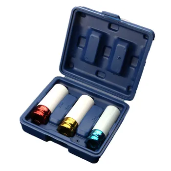 

3Pcs/set 17/19/21mm Socket Wrench Tyre Protection Sleeve Car Repair Hand Tool Kit Wall Deep Impact Nut Socket Wheel Tools